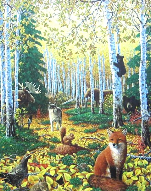 チャールズ・リン・ブラッグの絵画作品　タイトルは、Araska Autumn